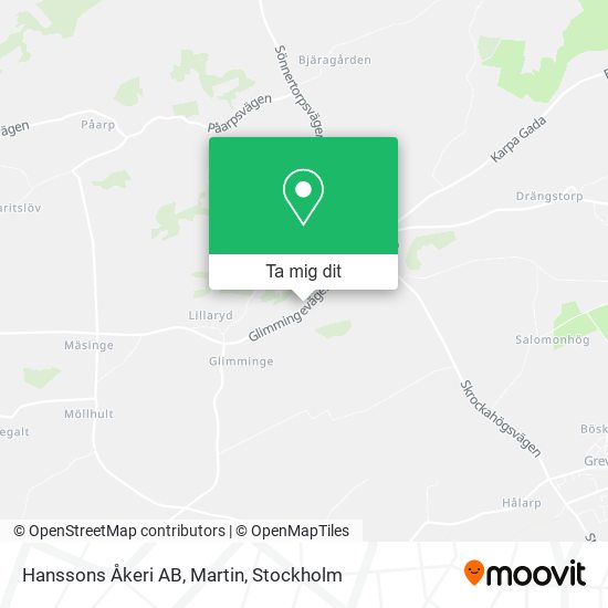Hanssons Åkeri AB, Martin karta