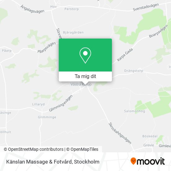 Känslan Massage & Fotvård karta