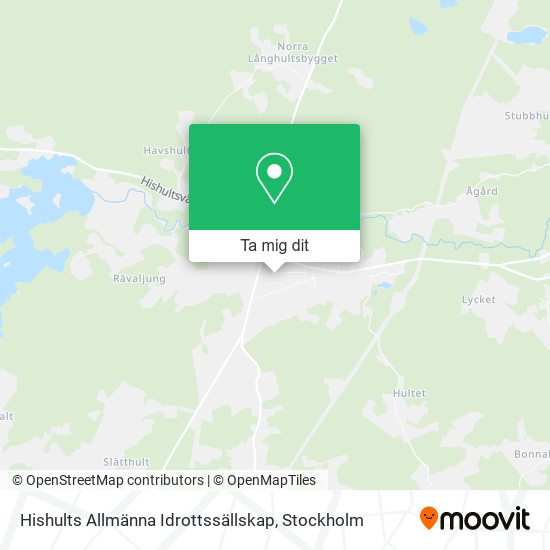 Hishults Allmänna Idrottssällskap karta
