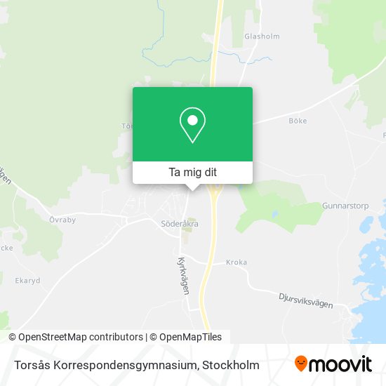 Torsås Korrespondensgymnasium karta