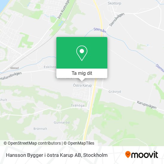 Hansson Bygger i östra Karup AB karta
