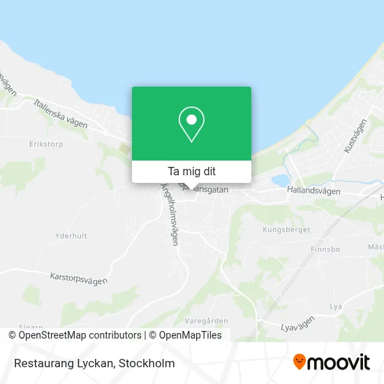 Restaurang Lyckan karta