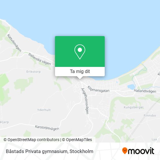 Båstads Privata gymnasium karta