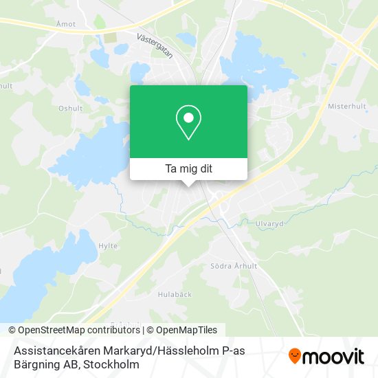 Assistancekåren Markaryd / Hässleholm P-as Bärgning AB karta