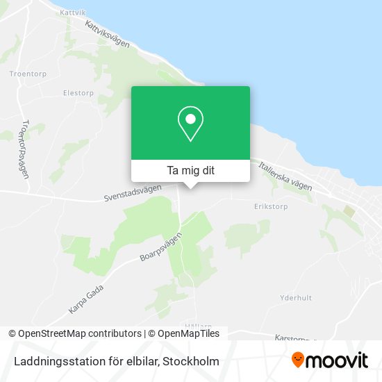 Laddningsstation för elbilar karta