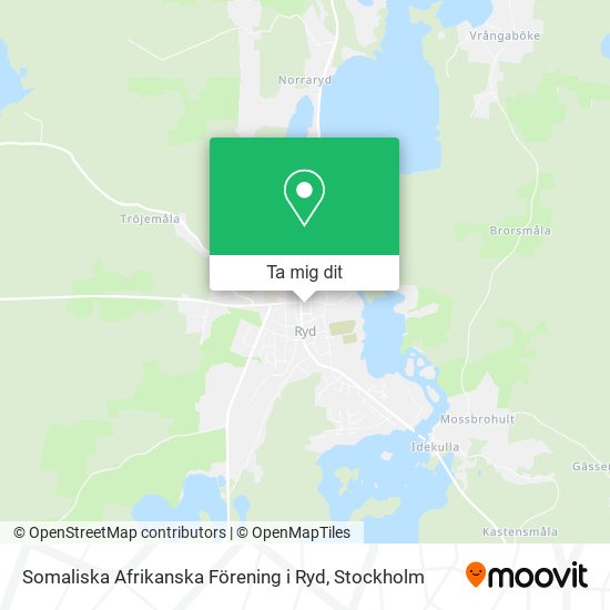 Somaliska Afrikanska Förening i Ryd karta