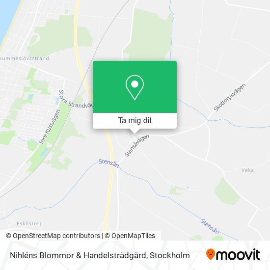 Nihléns Blommor & Handelsträdgård karta