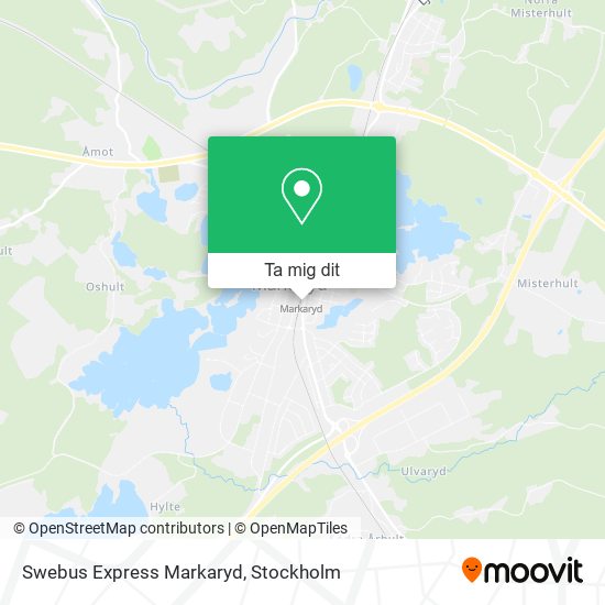 Swebus Express Markaryd karta