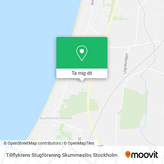 Tillflyktens Stugförening Skummeslöv karta