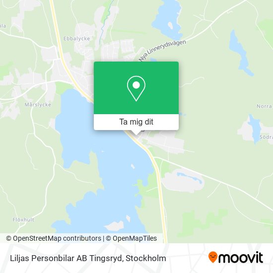 Liljas Personbilar AB Tingsryd karta