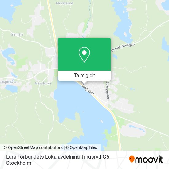 Lärarförbundets Lokalavdelning Tingsryd G6 karta