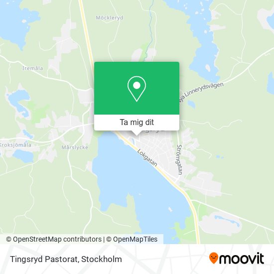 Tingsryd Pastorat karta