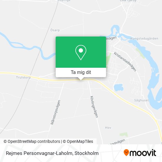 Rejmes Personvagnar-Laholm karta