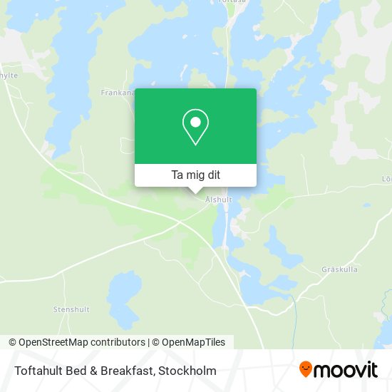 Toftahult Bed & Breakfast karta