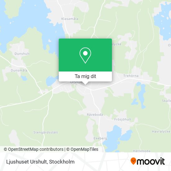 Ljushuset Urshult karta