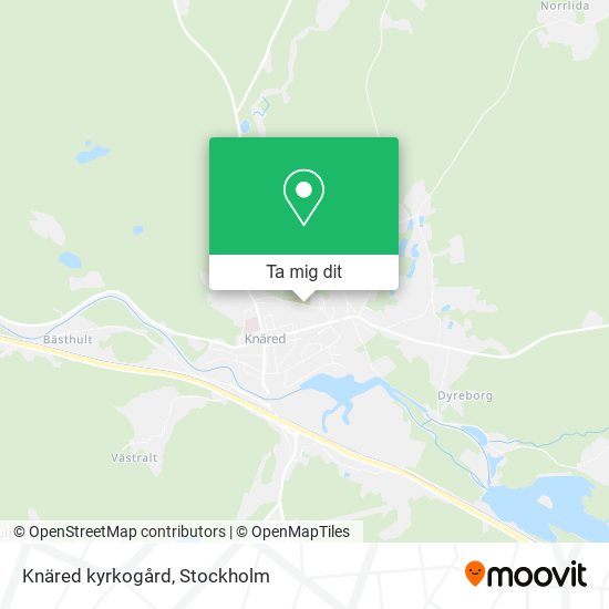 Knäred kyrkogård karta