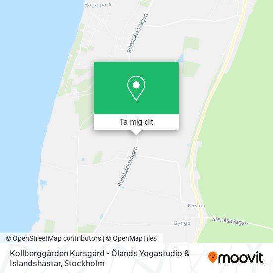 Kollberggården Kursgård - Ölands Yogastudio & Islandshästar karta