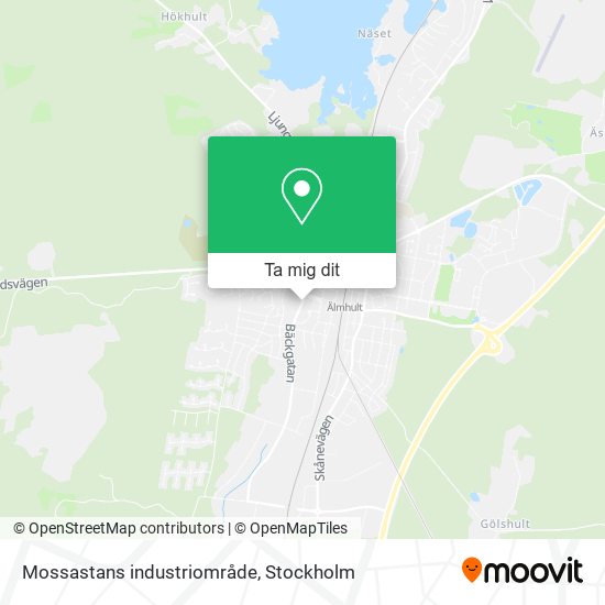 Mossastans industriområde karta