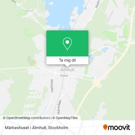 Märkeshuset i Älmhult karta