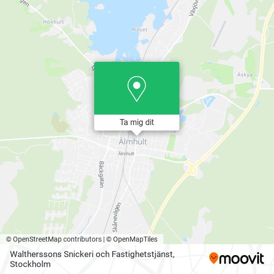 Waltherssons Snickeri och Fastighetstjänst karta