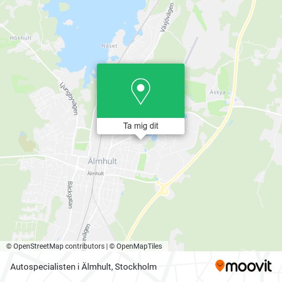 Autospecialisten i Älmhult karta