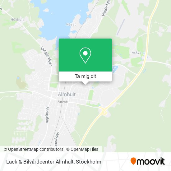 Lack & Bilvårdcenter Älmhult karta