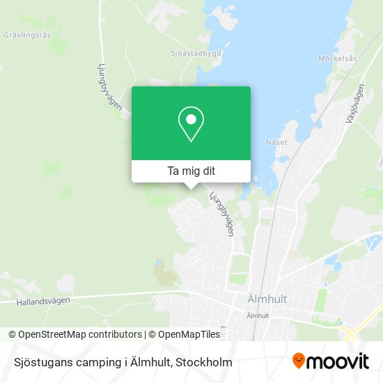 Sjöstugans camping i Älmhult karta