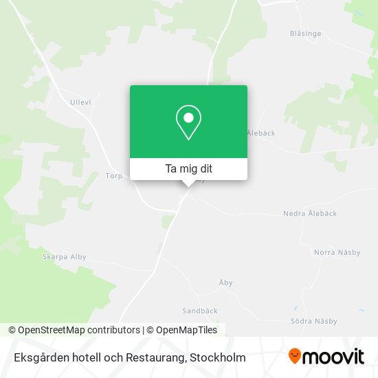 Eksgården hotell och Restaurang karta