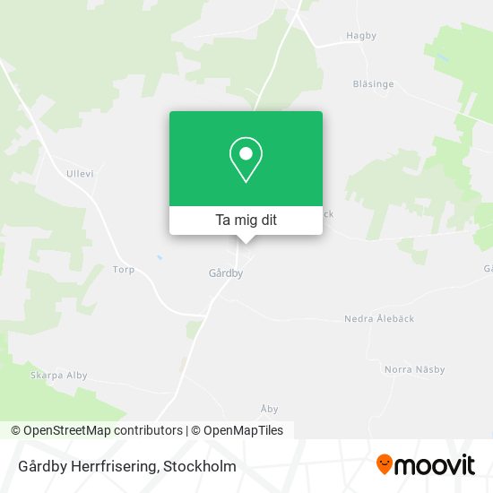 Gårdby Herrfrisering karta