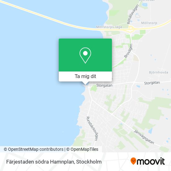 Färjestaden södra Hamnplan karta