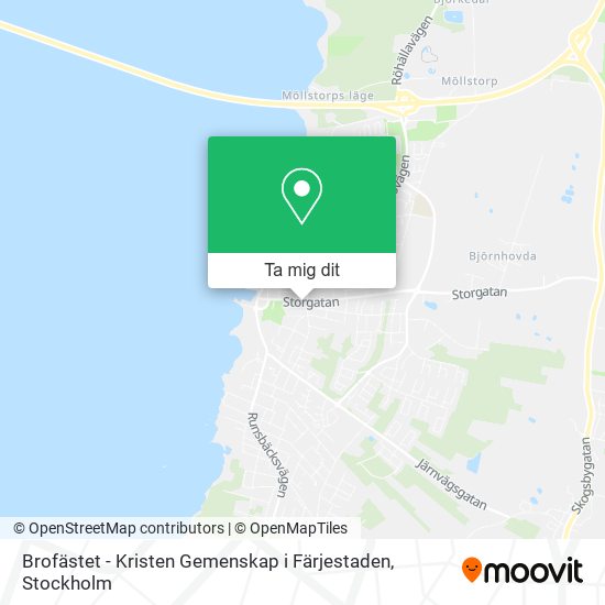 Brofästet - Kristen Gemenskap i Färjestaden karta