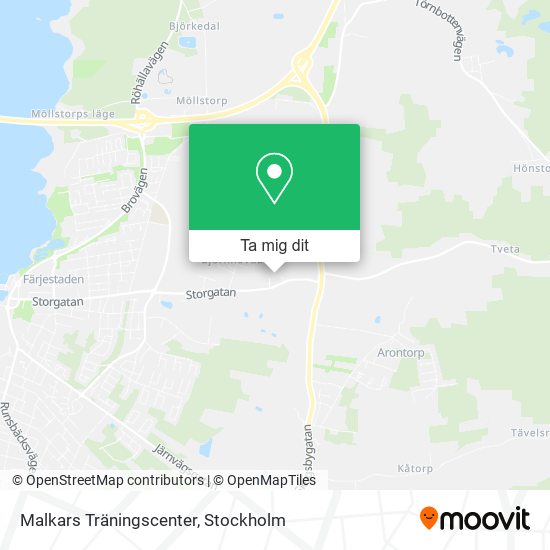 Malkars Träningscenter karta