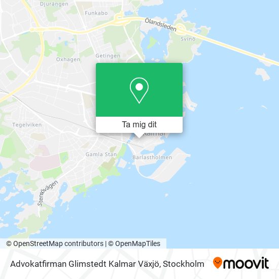 Advokatfirman Glimstedt Kalmar Växjö karta