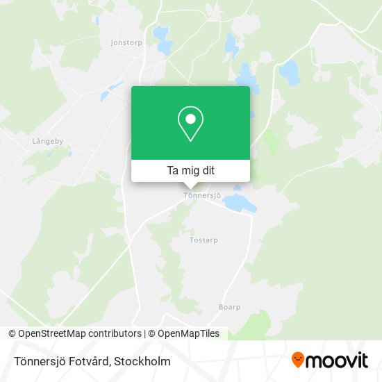 Tönnersjö Fotvård karta