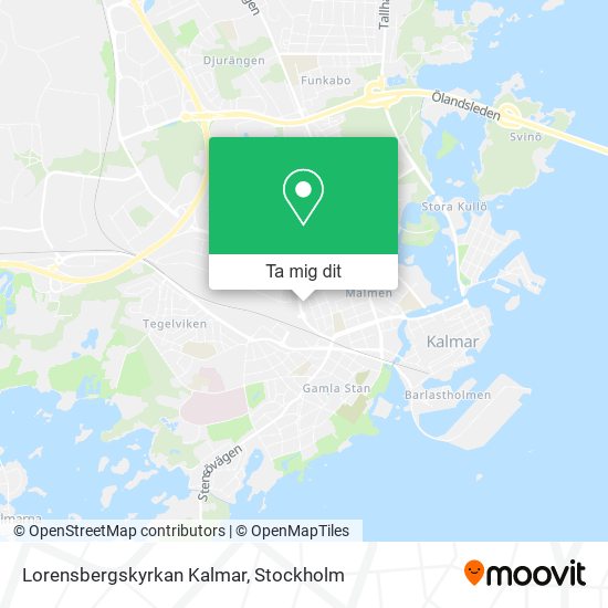 Lorensbergskyrkan Kalmar karta