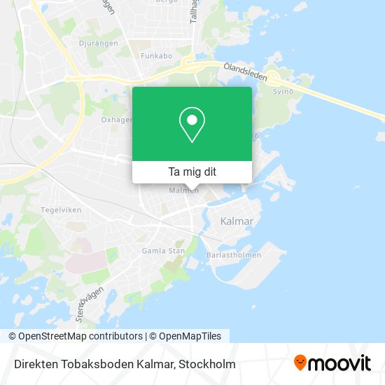 Direkten Tobaksboden Kalmar karta