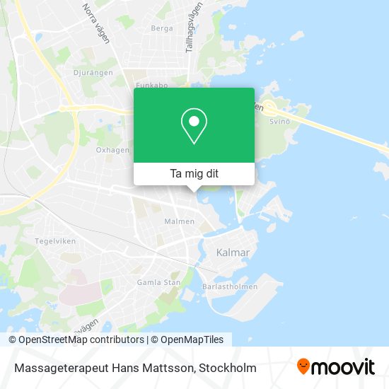 Massageterapeut Hans Mattsson karta