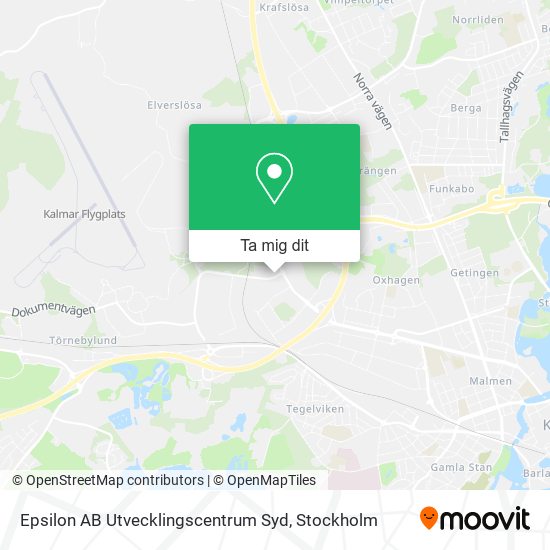 Epsilon AB Utvecklingscentrum Syd karta