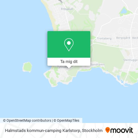 Halmstads kommun-camping Karlstorp karta