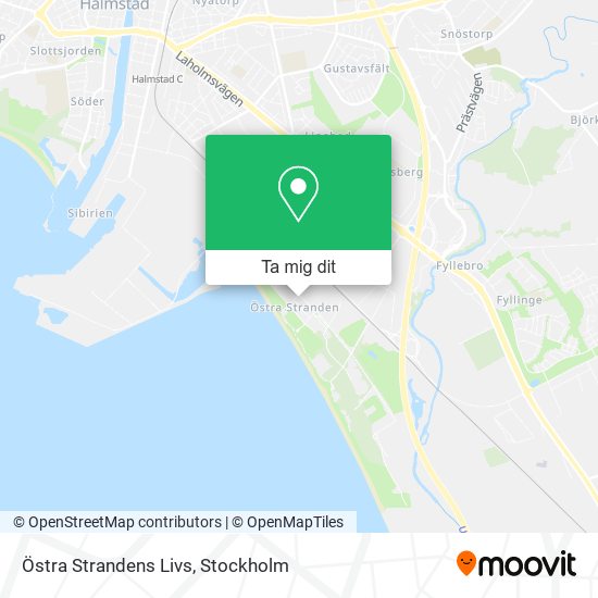 Östra Strandens Livs karta