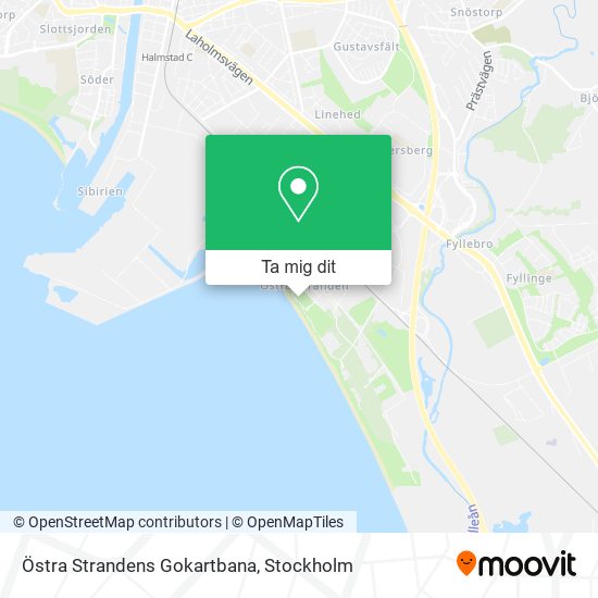 Östra Strandens Gokartbana karta