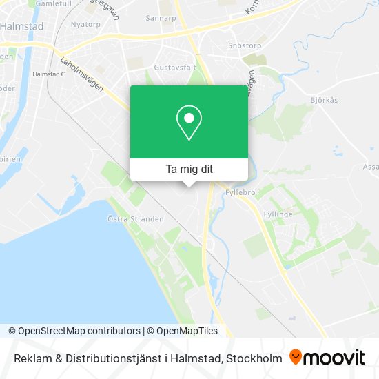 Reklam & Distributionstjänst i Halmstad karta