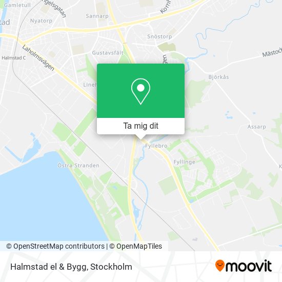 Halmstad el & Bygg karta