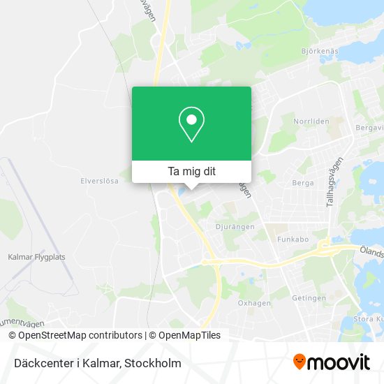 Däckcenter i Kalmar karta