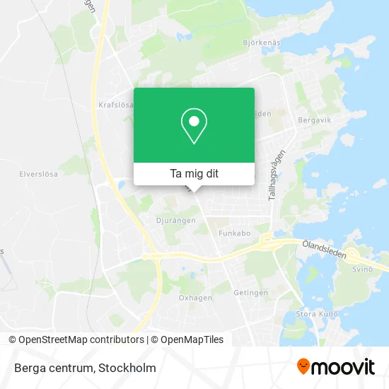 Berga centrum karta