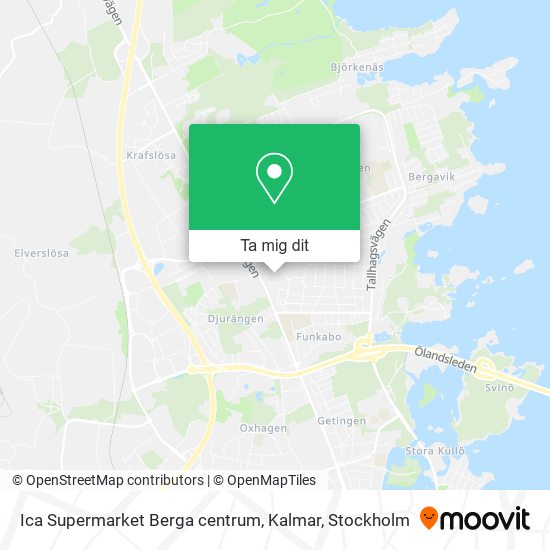 Ica Supermarket Berga centrum, Kalmar karta
