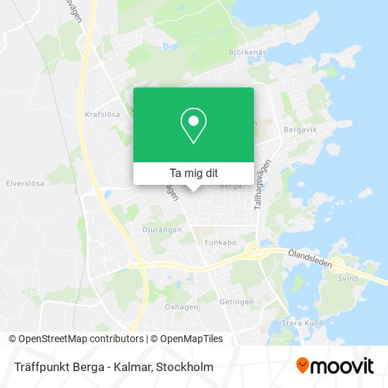 Träffpunkt Berga - Kalmar karta