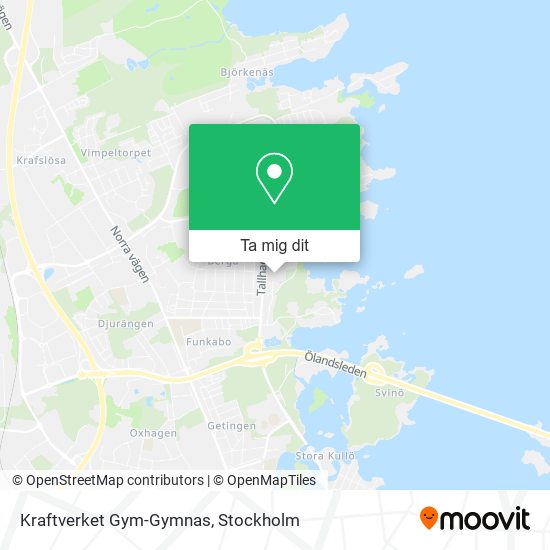 Kraftverket Gym-Gymnas karta