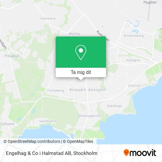 Engelhag & Co i Halmstad AB karta