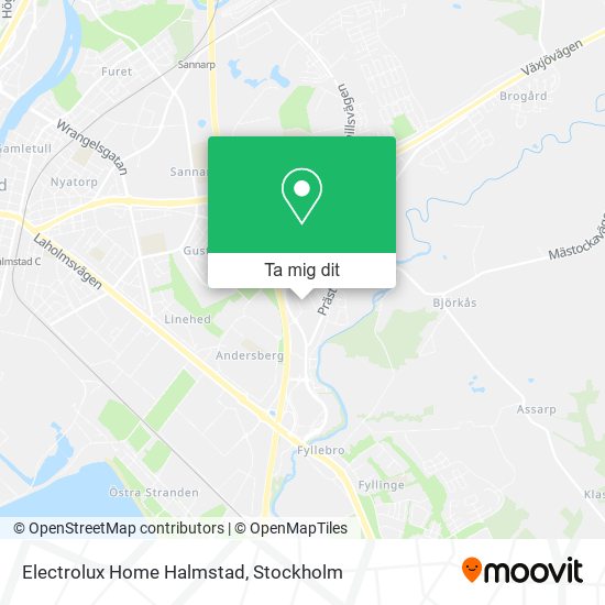 Electrolux Home Halmstad karta